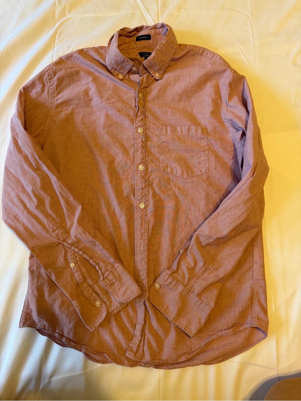 J. Crew Men's Button-Down Shirt in Rust